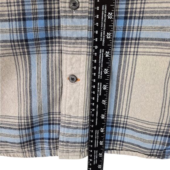 Carhartt Shirt Mens Medium Heavy Flannel Plaid Shacket Loose Work Chore Outdoors - Picture 4 of 6